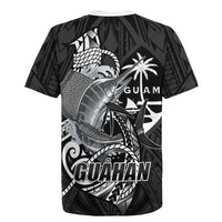 Guam Blue Marlin Fishing Rugby Jersey Guahan Fish Hook Tattoo Black Version