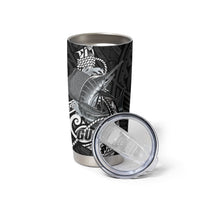 Guam Blue Marlin Fishing Tumbler Cup Guahan Fish Hook Tattoo Black Version