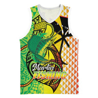 Hawaii Blue Marlin Fishing Basketball Jersey Hawaiian Kanaka Kakau Reggae