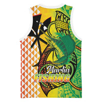 Hawaii Blue Marlin Fishing Basketball Jersey Hawaiian Kanaka Kakau Reggae