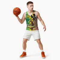Hawaii Blue Marlin Fishing Basketball Jersey Hawaiian Kanaka Kakau Reggae