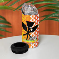 Hawaii Blue Marlin Fishing 4 in 1 Can Cooler Tumbler Hawaiian Kanaka Kakau Reggae