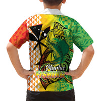 Hawaii Blue Marlin Fishing Family Matching Mermaid Dress and Hawaiian Shirt Hawaiian Kanaka Kakau Reggae LT14 - Polynesian Pride