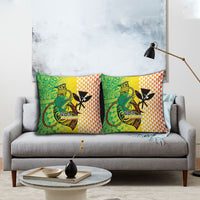 Hawaii Blue Marlin Fishing Pillow Cover Hawaiian Kanaka Kakau Reggae