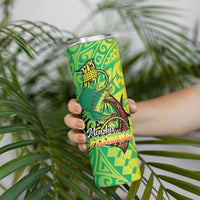 Hawaii Blue Marlin Fishing Skinny Tumbler Hawaiian Kanaka Kakau Reggae LT14 - Polynesian Pride