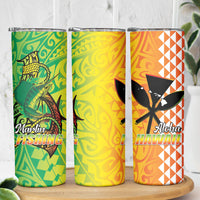 Hawaii Blue Marlin Fishing Skinny Tumbler Hawaiian Kanaka Kakau Reggae LT14 - Polynesian Pride