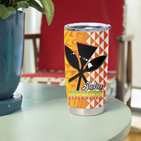 Hawaii Blue Marlin Fishing Tumbler Cup Hawaiian Kanaka Kakau Reggae