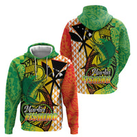 Hawaii Blue Marlin Fishing Zip Hoodie Hawaiian Kanaka Kakau Reggae