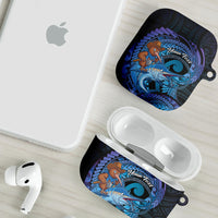 Personalised Blue Marlin Fishing New Zealand AirPods Case NZ Kiwi Cowboy Born To Fish LT14 - Polynesian Pride