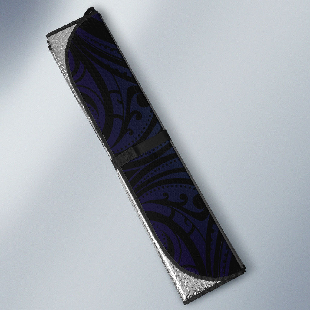 Personalised Blue Marlin Fishing New Zealand Auto Sun Shade NZ Kiwi Cowboy Born To Fish LT14 - Polynesian Pride