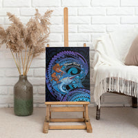 Personalised Blue Marlin Fishing New Zealand Canvas Wall Art NZ Kiwi Cowboy Born To Fish LT14 - Polynesian Pride