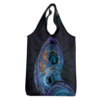 Personalised Blue Marlin Fishing New Zealand Grocery Bag NZ Kiwi Cowboy Born To Fish
