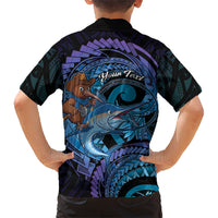Personalised Blue Marlin Fishing New Zealand Hawaiian Shirt NZ Kiwi Cowboy Born To Fish LT14 - Polynesian Pride