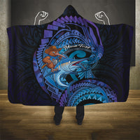 Personalised Blue Marlin Fishing New Zealand Hooded Blanket NZ Kiwi Cowboy Born To Fish LT14 - Polynesian Pride