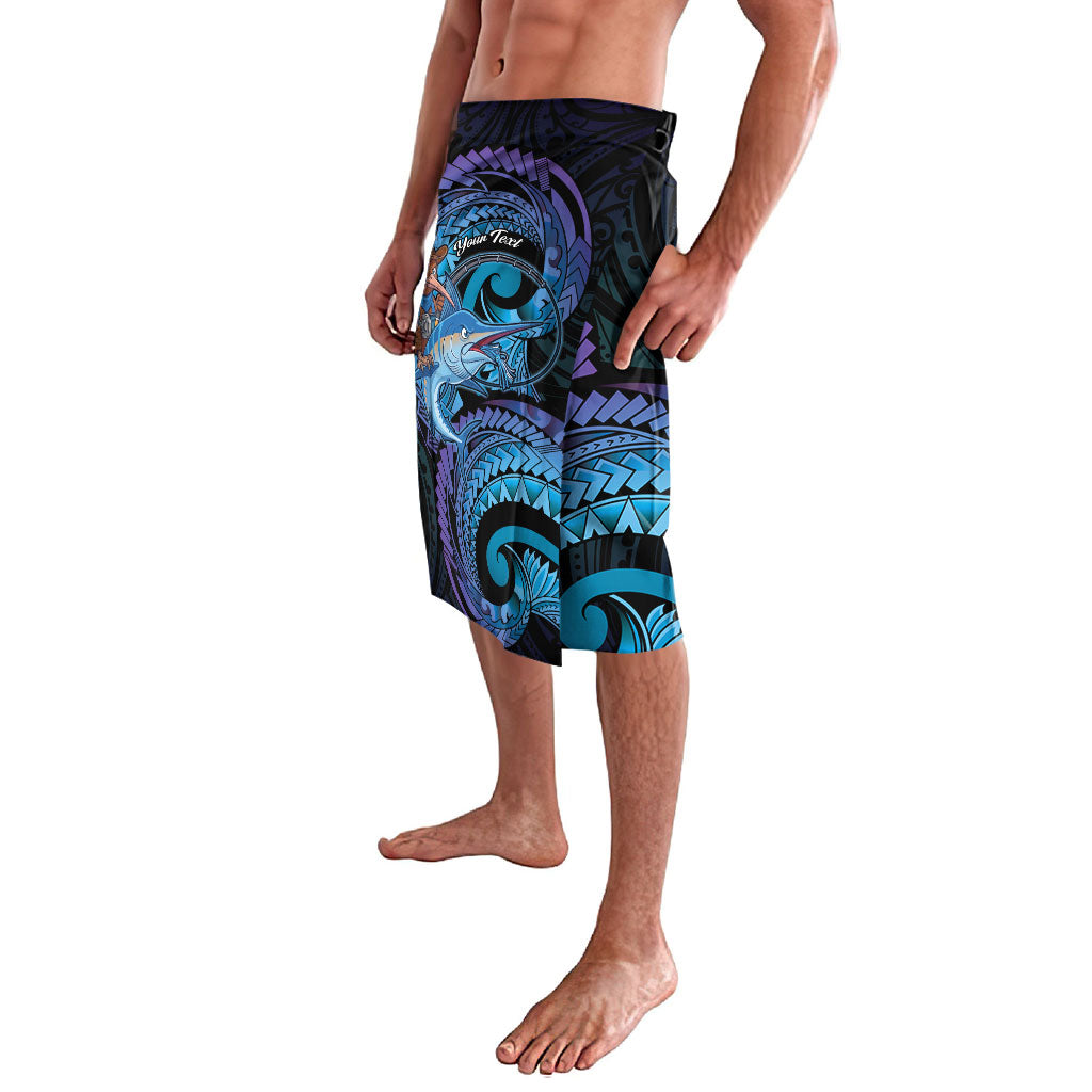 Personalised Blue Marlin Fishing New Zealand Lavalava NZ Kiwi Cowboy Born To Fish
