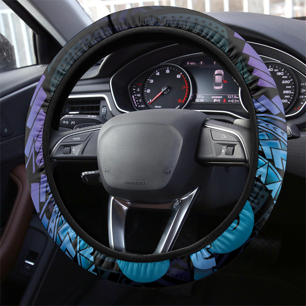 Blue Marlin Fishing New Zealand Steering Wheel Cover NZ Kiwi Cowboy Born To Fish LT14 - Polynesian Pride