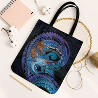 Personalised Blue Marlin Fishing New Zealand Tote Bag NZ Kiwi Cowboy Born To Fish LT14 Black Strap One Size Purple - Polynesian Pride