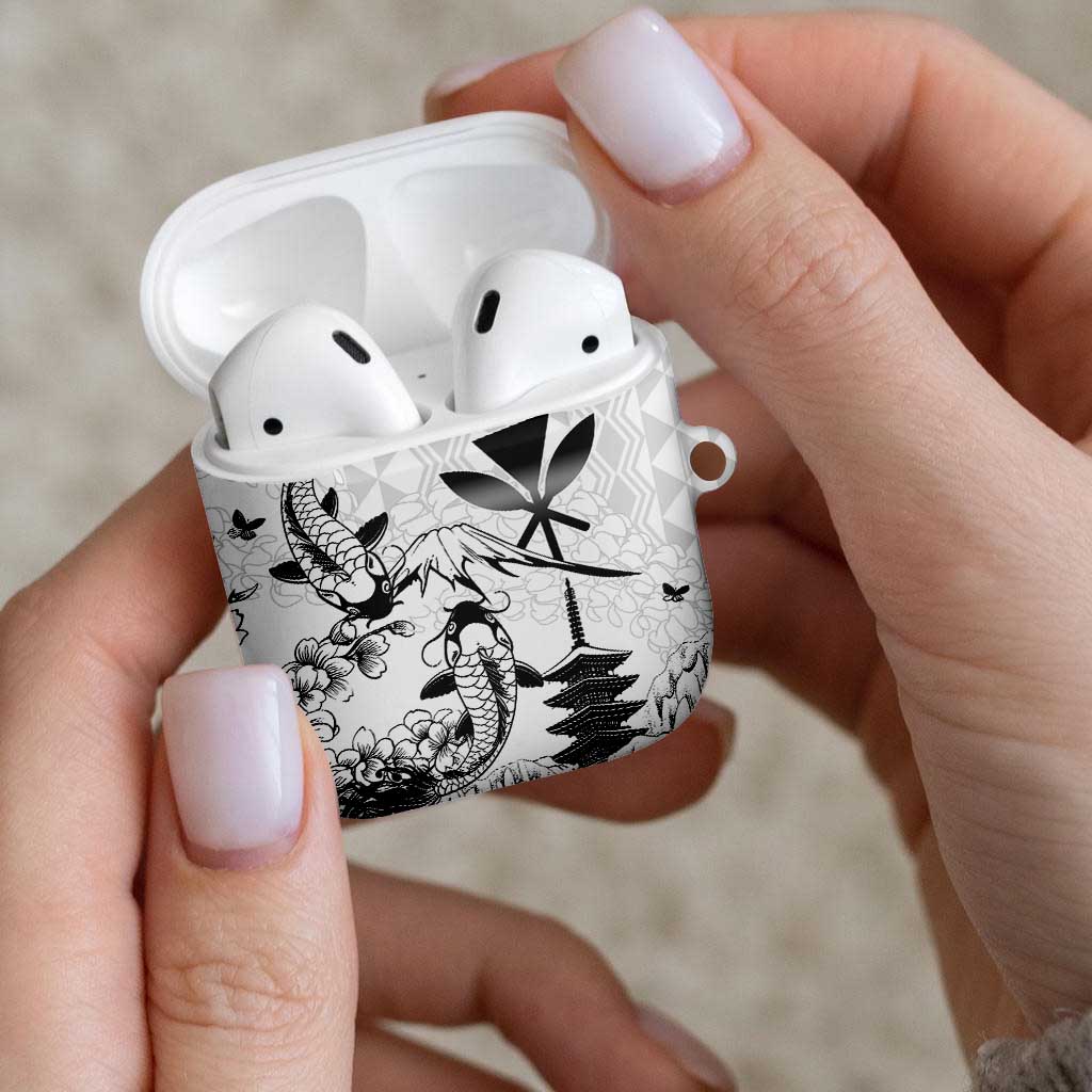 Japan And Hawaii AirPods Case Sakura Koi Fish Hawaiian Lei Kanaka - Polynesian Pride