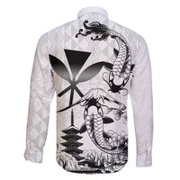 Japan And Hawaii Family Matching Off The Shoulder Long Sleeve Dress and Hawaiian Shirt Sakura Koi Fish Hawaiian Lei Kanaka LT14 - Polynesian Pride
