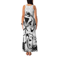 Japan And Hawaii Family Matching Tank Maxi Dress and Hawaiian Shirt Sakura Koi Fish Hawaiian Lei Kanaka LT14 - Polynesian Pride