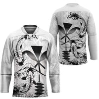 Japan And Hawaii Hockey Jersey Sakura Koi Fish Hawaiian Lei Kanaka - Polynesian Pride