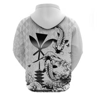 Japan And Hawaii Hoodie Sakura Koi Fish Hawaiian Lei Kanaka - Polynesian Pride