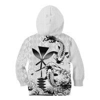 Japan And Hawaii Kid Hoodie Sakura Koi Fish Hawaiian Lei Kanaka LT14 - Polynesian Pride