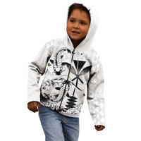 Japan And Hawaii Kid Hoodie Sakura Koi Fish Hawaiian Lei Kanaka LT14 - Polynesian Pride