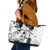 Japan And Hawaii Leather Tote Bag Sakura Koi Fish Hawaiian Lei Kanaka - Polynesian Pride