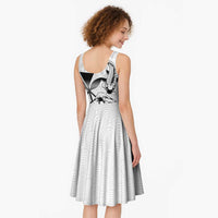Japan And Hawaii Midi Dress Sakura Koi Fish Hawaiian Lei Kanaka LT14 - Polynesian Pride