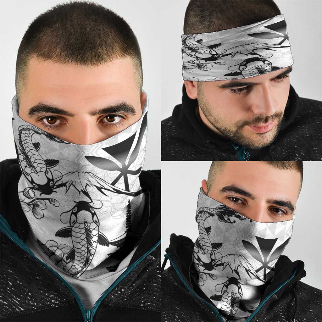 Japan And Hawaii Neck Gaiter Sakura Koi Fish Hawaiian Lei Kanaka - Polynesian Pride