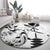 Japan And Hawaii Round Carpet Sakura Koi Fish Hawaiian Lei Kanaka - Polynesian Pride
