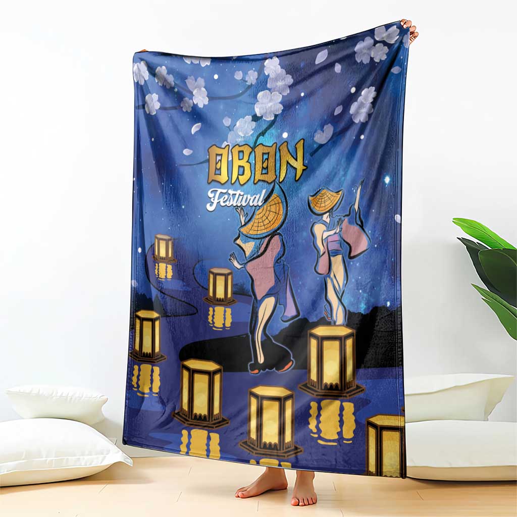 Japan Obon Festival Blanket Sakura Lanterns With Bon Dance - Polynesian Pride