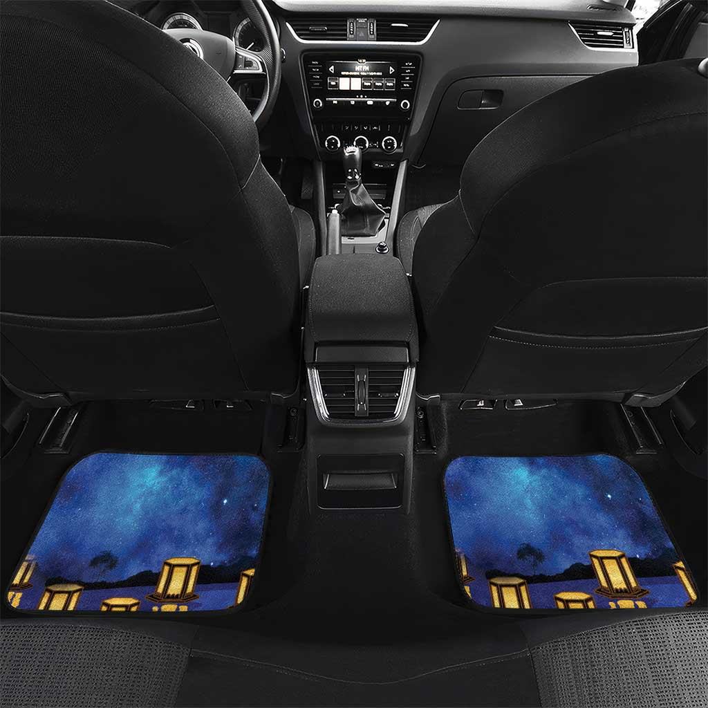 Japan Obon Festival Car Mats Sakura Lanterns With Bon Dance - Polynesian Pride