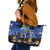 Japan Obon Festival Leather Tote Bag Sakura Lanterns With Bon Dance - Polynesian Pride