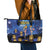 Japan Obon Festival Leather Tote Bag Sakura Lanterns With Bon Dance - Polynesian Pride