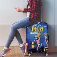 Japan Obon Festival Luggage Cover Sakura Lanterns With Bon Dance LT14 - Polynesian Pride