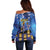 Japan Obon Festival Off Shoulder Sweater Sakura Lanterns With Bon Dance - Polynesian Pride