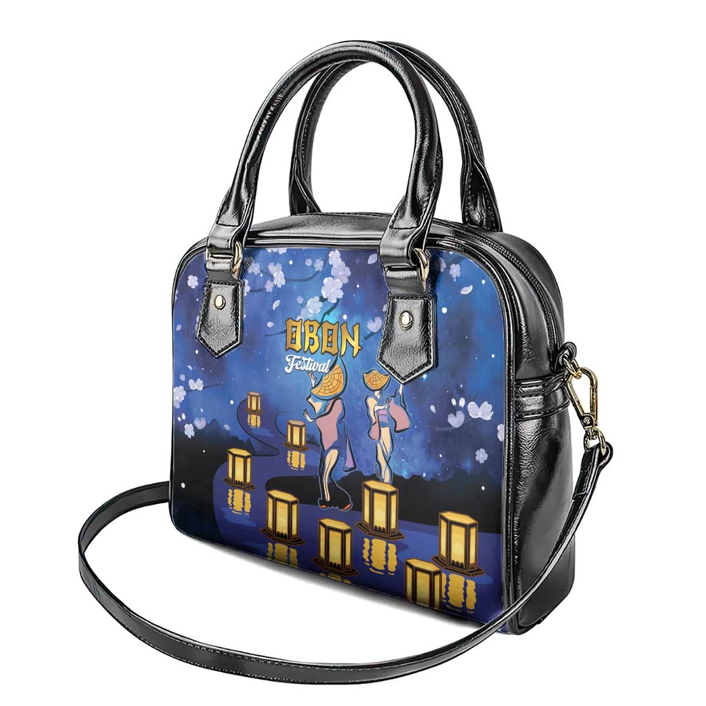 Japan Obon Festival Shoulder Handbag Sakura Lanterns With Bon Dance - Polynesian Pride