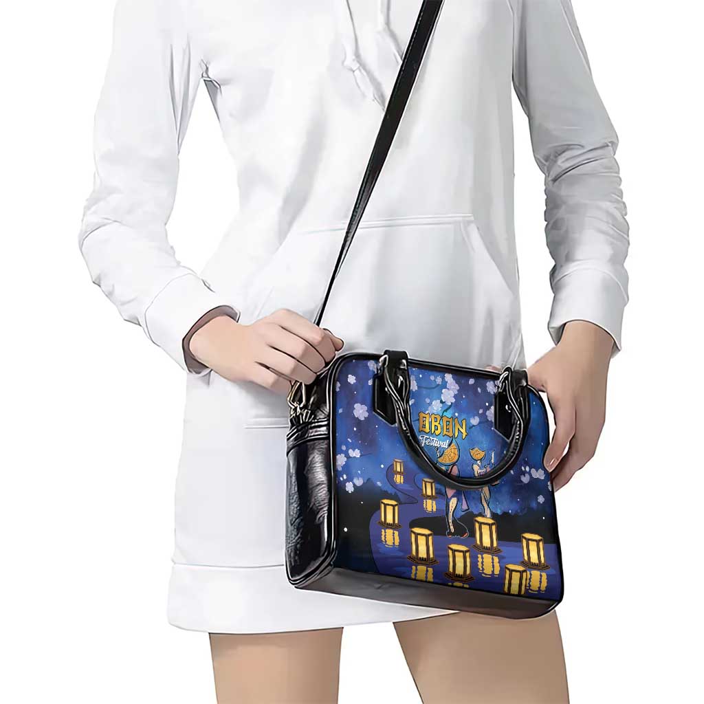 Japan Obon Festival Shoulder Handbag Sakura Lanterns With Bon Dance - Polynesian Pride
