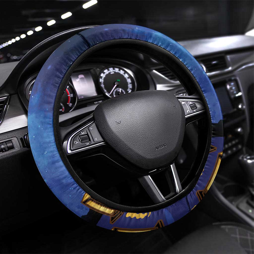 Japan Obon Festival Steering Wheel Cover Sakura Lanterns With Bon Dance - Polynesian Pride