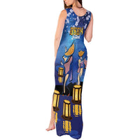 Japan Obon Festival Tank Maxi Dress Sakura Lanterns With Bon Dance LT14 - Polynesian Pride