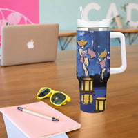 Japan Obon Festival Tumbler With Handle Sakura Lanterns With Bon Dance LT14 - Polynesian Pride