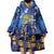 Japan Obon Festival Wearable Blanket Hoodie Sakura Lanterns With Bon Dance - Polynesian Pride