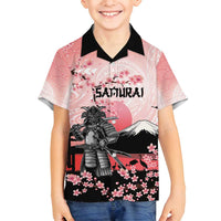 Personalised Japan Samurai Warrior Family Matching Off Shoulder Maxi Dress and Hawaiian Shirt Japanese Cherry Blossom Polynesian Pattern - Polynesian Pride