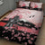Personalised Japan Samurai Warrior Quilt Bed Set Japanese Cherry Blossom Polynesian Pattern - Polynesian Pride