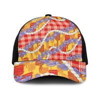 Hawaii Kahili Palaka Motifs Baseball Net Cap Hawaiian Honohono Pikake Lei