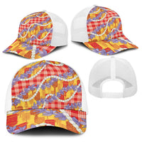 Hawaii Kahili Palaka Motifs Baseball Net Cap Hawaiian Honohono Pikake Lei