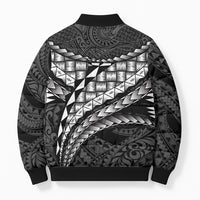 Hawaii Lauhala Tattoo Bomber Puffer Jacket Hawaiian Hala Leaf Weaving