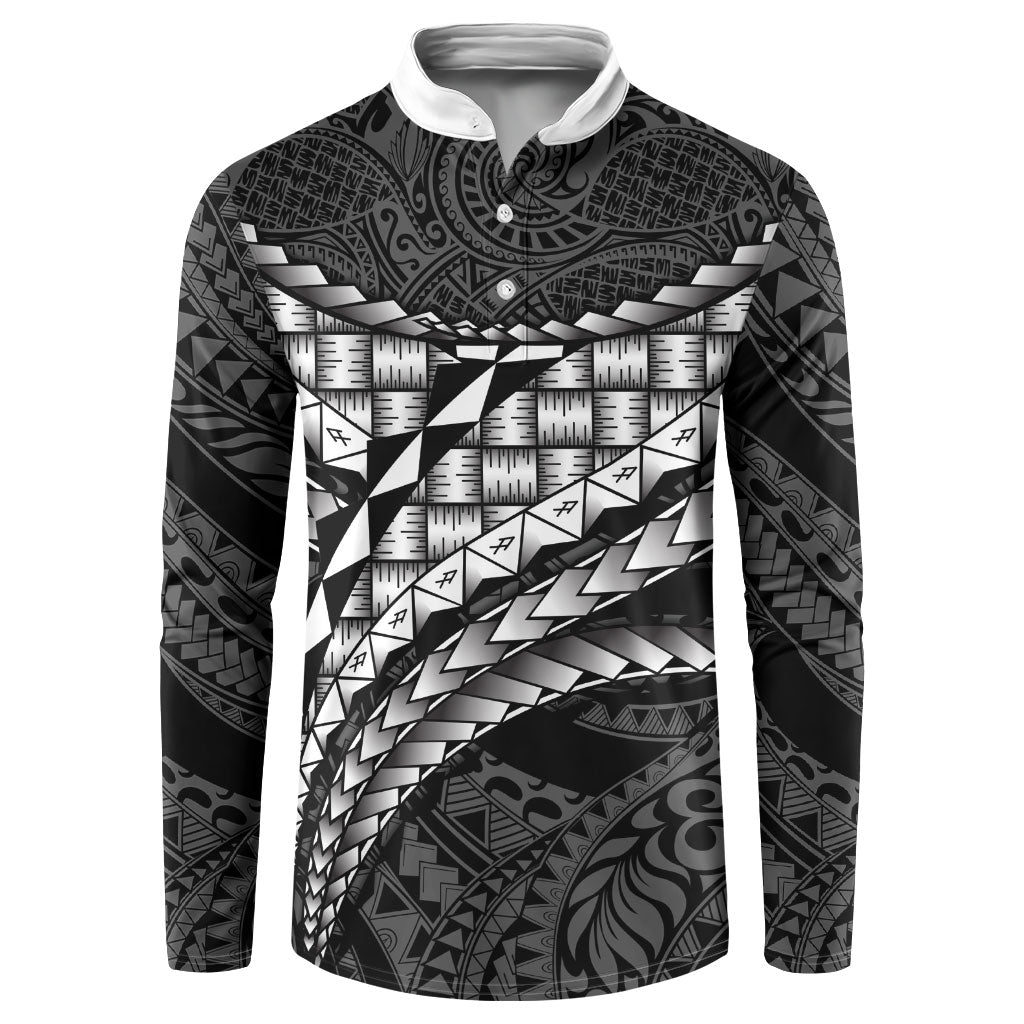 Hawaii Lauhala Tattoo Button Sweatshirt Hawaiian Hala Leaf Weaving